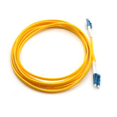 LC to LC OS2 Fiber Optic Singlemode Jumper Duplex 9/125 Fiber Optic Cord for SMF SFP Transceiver, Yellow